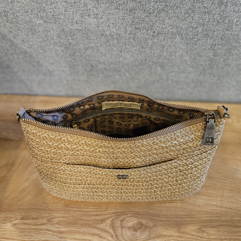 Eric Javits New York Powchky Woven Straw Tan Shoulder Bag - Picture 9 of 15